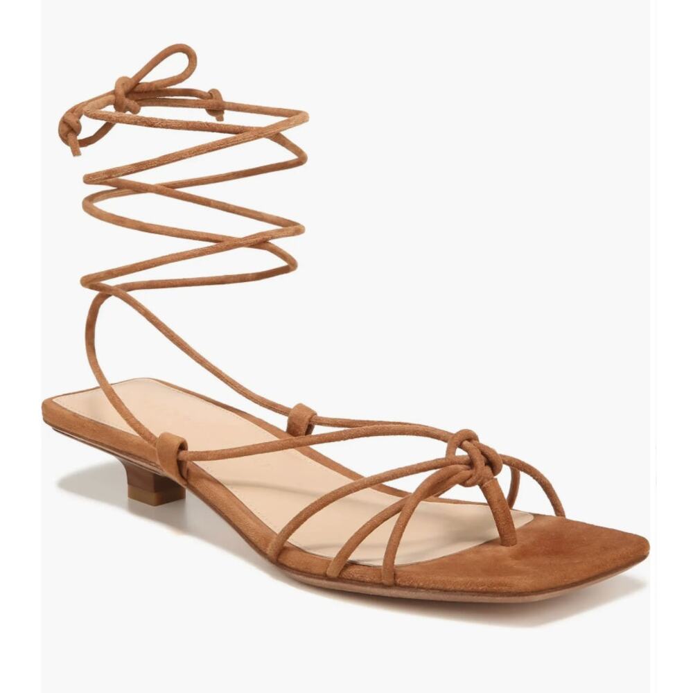 Veronica Beard women’s Foley ankle tie wrap thong sandals